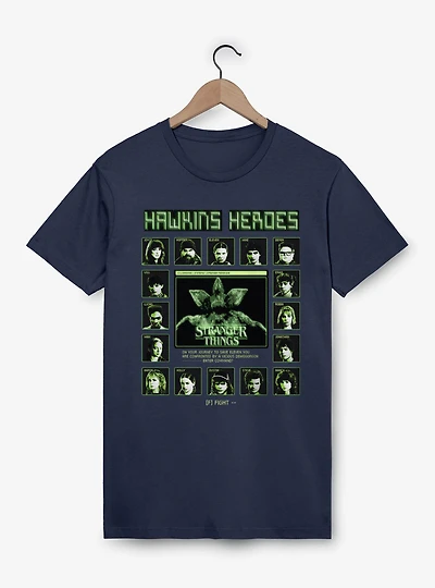 Stranger Things Hawkins Heroes Fight Screen Characters T-Shirt