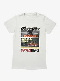 Stranger Things Can't Hunt On Empty Stomach Panels Demogorgon & Eleven Womens T-Shirt