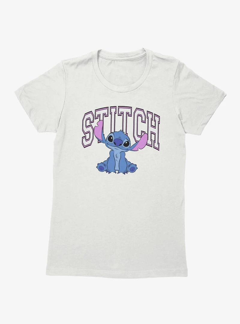 Disney Lilo & Stitch Collegiate Letters Womens T-Shirt