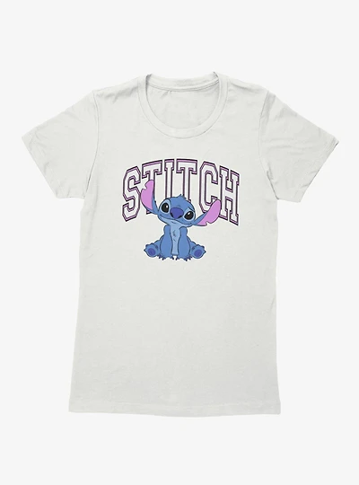 Disney Lilo & Stitch Collegiate Letters Womens T-Shirt