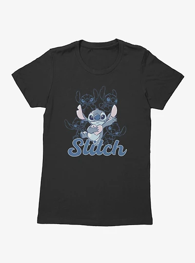 Disney Lilo & Stitch Hold Heart Sketches Womens T-Shirt