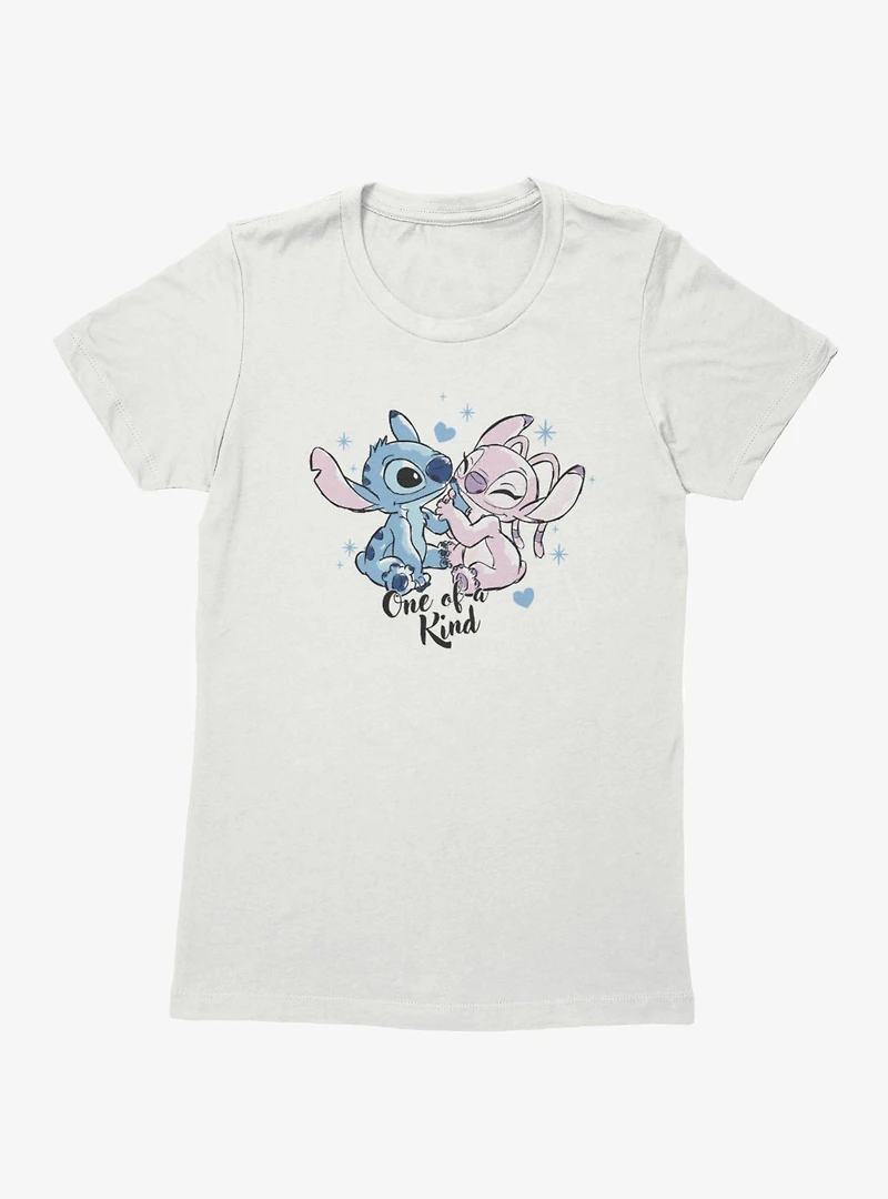 Disney Lilo & Stitch One Of A Kind Hand Hold Angel And Womens T-Shirt