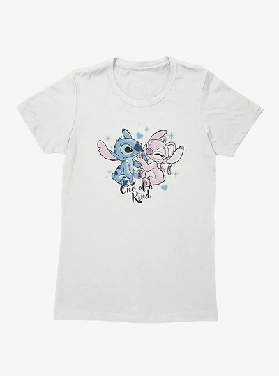 Disney Lilo & Stitch One Of A Kind Hand Hold Angel And Womens T-Shirt