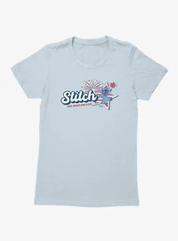 Disney Lilo & Stitch Red White Cute 4th Of July Womens T-Shirt
