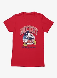 Disney Mickey Mouse Red White And Cool 4th Of July Womens T-Shirt