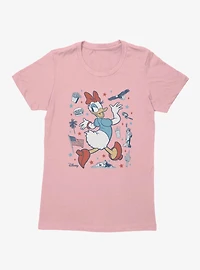 Disney Daisy Duck 4th Of July Walk Womens T-Shirt