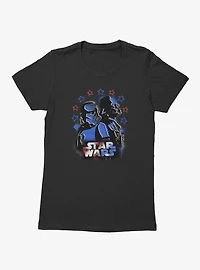 Star Wars Vader And Trooper Red Blue Graffiti Drip Womens T-Shirt