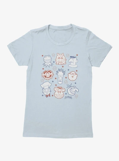 Disney Muppets Star Spangled Faces Womens T-Shirt