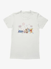 Disney Winnie The Pooh Fireworks 4th Of July Parade Womens T-Shirt