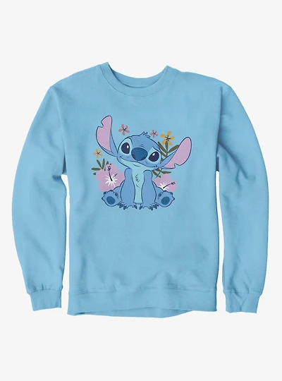 Disney Lilo & Stitch Quirky Smile Flowers Sweatshirt