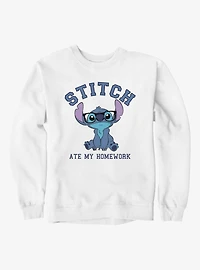 Disney Lilo & Stitch Ate My Homework Wearing Glasses Sweatshirt