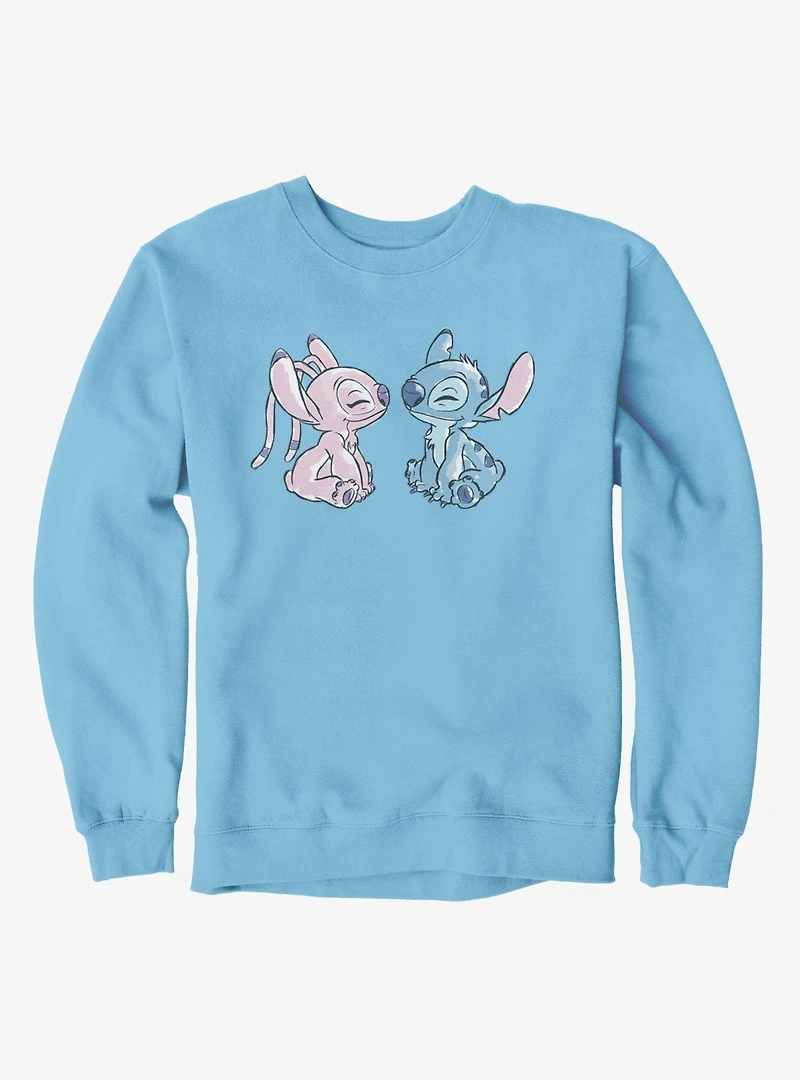 Disney Lilo & Stitch Angel And Cute Love Sweatshirt