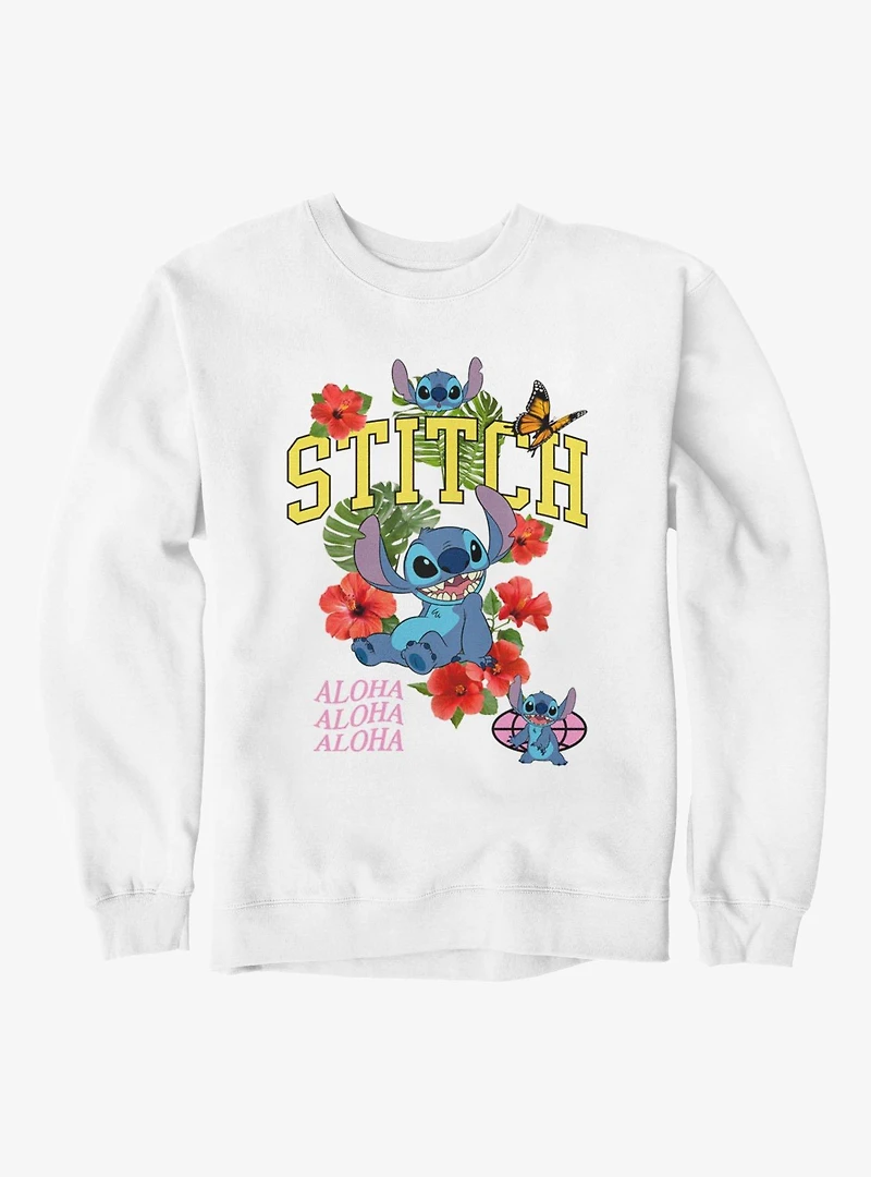 Disney Lilo & Stitch Aloha Life Flowers Sweatshirt