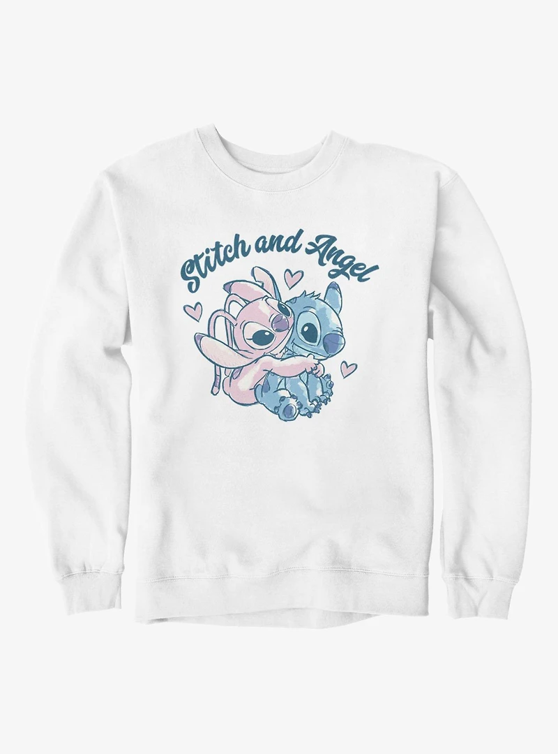 Disney Lilo & Stitch And Angel Heart Hug Sweatshirt