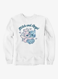 Disney Lilo & Stitch And Angel Heart Hug Sweatshirt