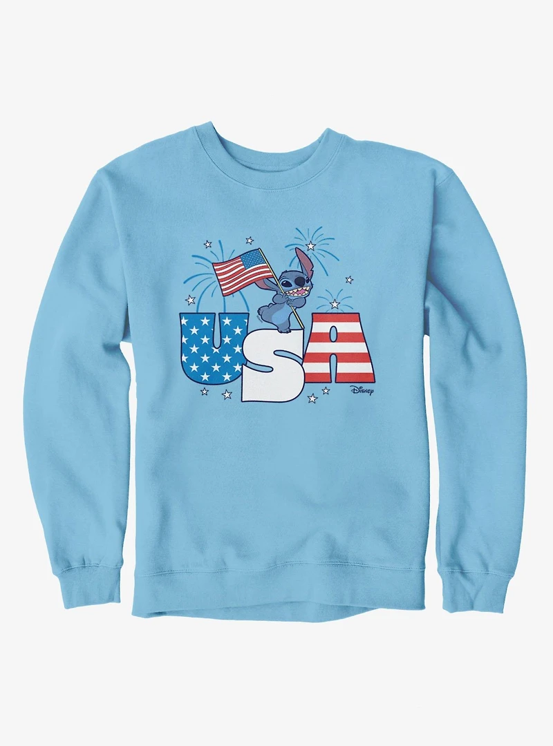 Disney Lilo & Stitch Fireworks 4th Of July Sweatshirt