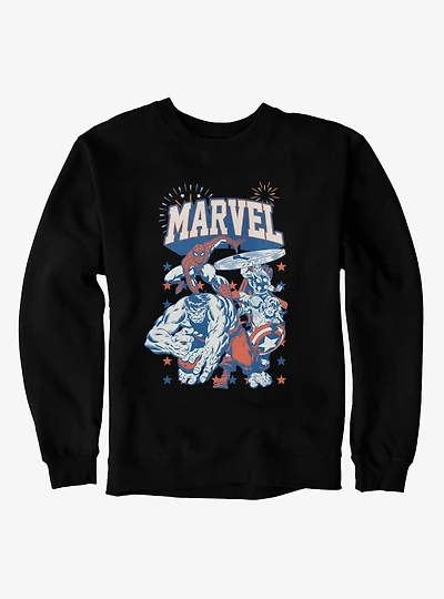 Marvel Comics Retro Star Spangled Heroes Sweatshirt