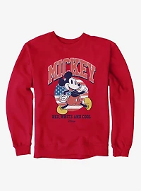 Disney Mickey Mouse Red White And Cool 4th Of July Sweatshirt