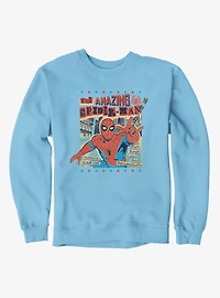Marvel Spider-Man News Paper Print Cutout Americana Sweatshirt