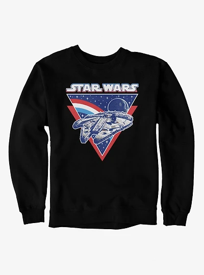 Star Wars Millennium Falcon Vintage Red White And Triangle Sweatshirt