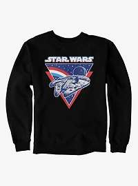Star Wars Millennium Falcon Vintage Red White And Triangle Sweatshirt