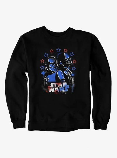 Star Wars Vader And Trooper Red Blue Graffiti Drip Sweatshirt