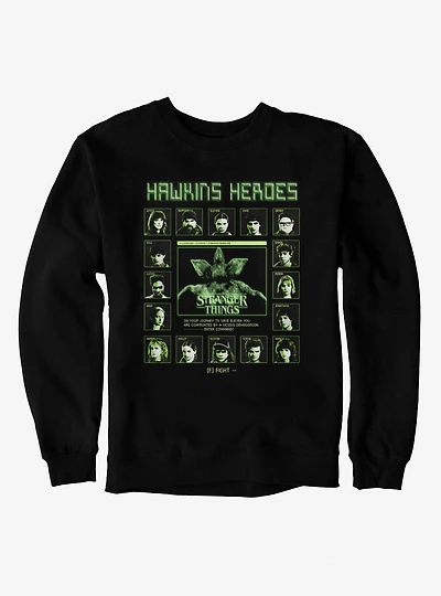 Stranger Things Hawkins Heroes Fight Screen Characters Sweatshirt