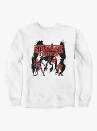 Stranger Things Melting Logo & Demogorgons Sweatshirt