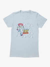 Disney Pixar Toy Story Running Jessie Cloud Logo Womens T-Shirt