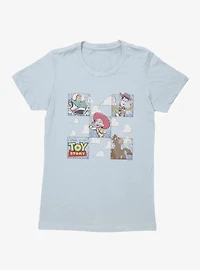 Disney Pixar Toy Story Squared Up Partners Jessie Woody Buzz Bullseye Womens T-Shirt