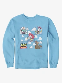 Disney Pixar Toy Story Squared Up Partners Jessie Woody Buzz Bullseye Sweatshirt
