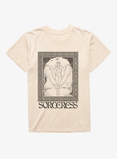 Masters Of The Universe Sorceress Black And White Mineral Wash T-Shirt