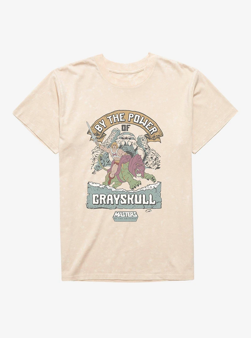 Masters Of The Universe By Power Grayskull Ribbon Mineral Wash T-Shirt