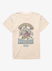 Masters Of The Universe By Power Grayskull Ribbon Mineral Wash T-Shirt