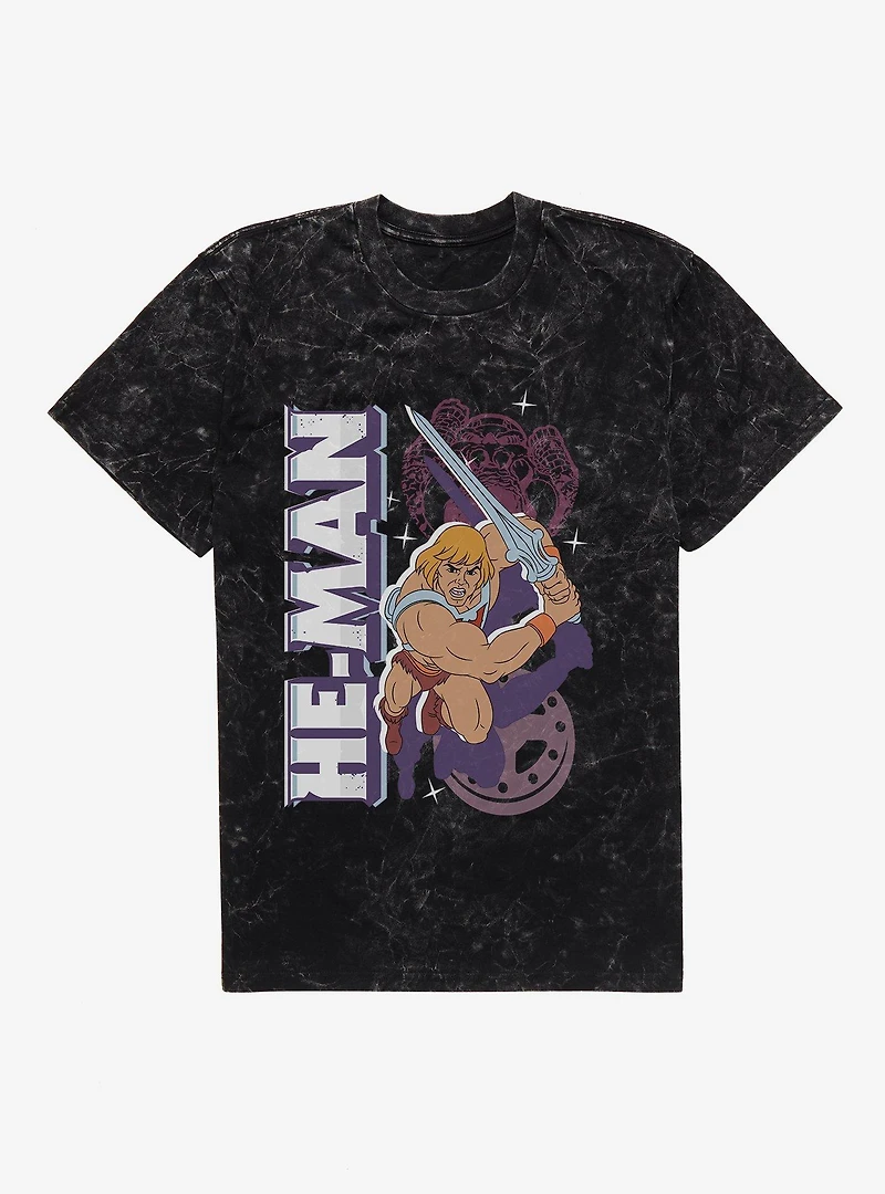 Masters Of The Universe He-Man Lunge Attack Mineral Wash T-Shirt