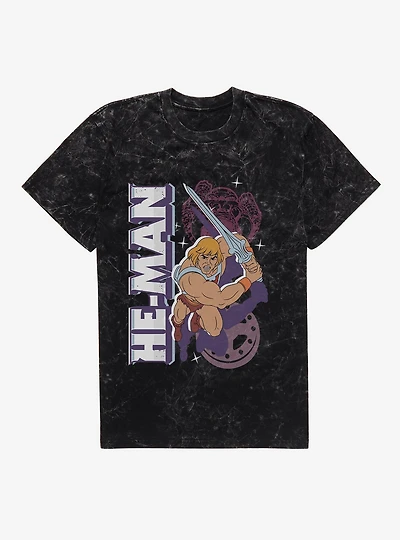 Masters Of The Universe He-Man Lunge Attack Mineral Wash T-Shirt