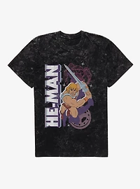 Masters Of The Universe He-Man Lunge Attack Mineral Wash T-Shirt