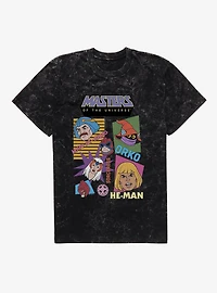 Masters Of The Universe Retro Hero Faces Mineral Wash T-Shirt