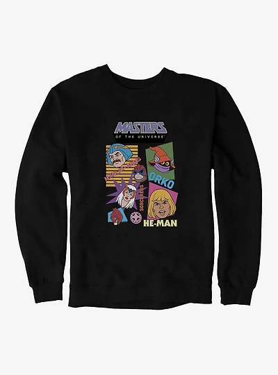 Masters Of The Universe Retro Hero Faces Sweatshirt