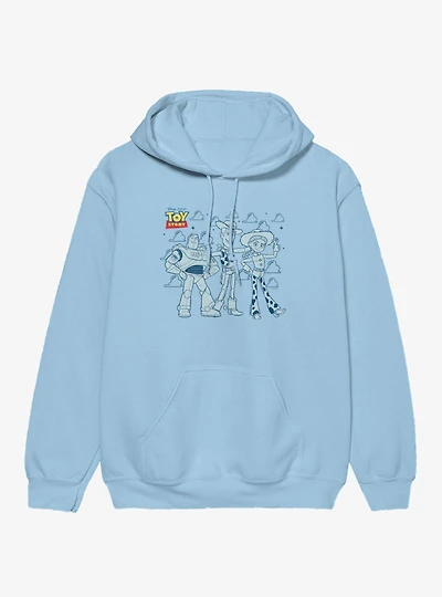 Disney Pixar Toy Story Trio Line Up Buzz Woody Jessie Hoodie