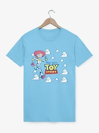Disney Pixar Toy Story Running Jessie Cloud Logo T-Shirt