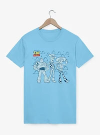 Disney Pixar Toy Story Trio Line Up Buzz Woody Jessie T-Shirt