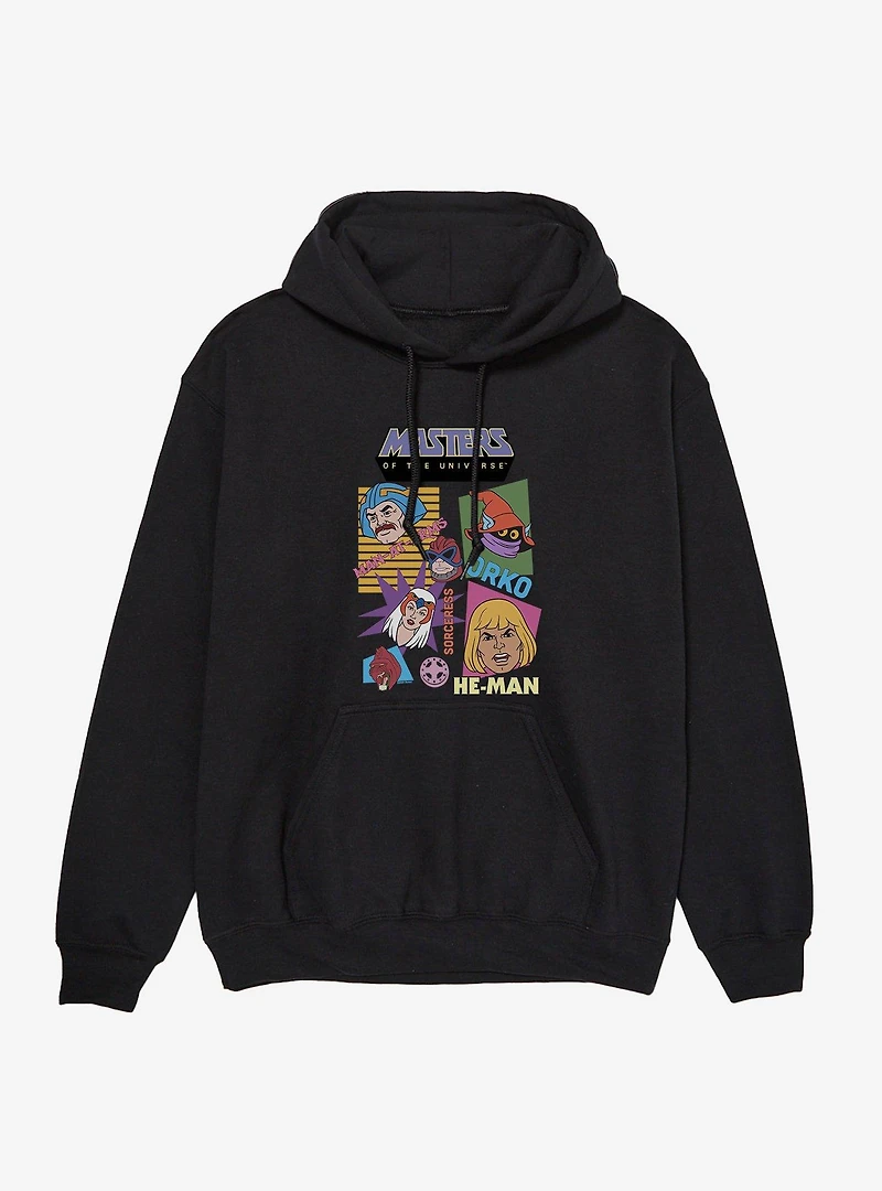 Masters Of The Universe Retro Hero Faces Hoodie