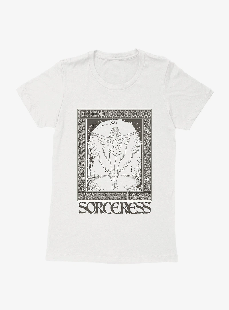 Masters Of The Universe Sorceress Black And White Womens T-Shirt