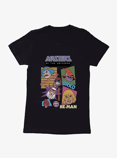 Masters Of The Universe Retro Hero Faces Womens T-Shirt