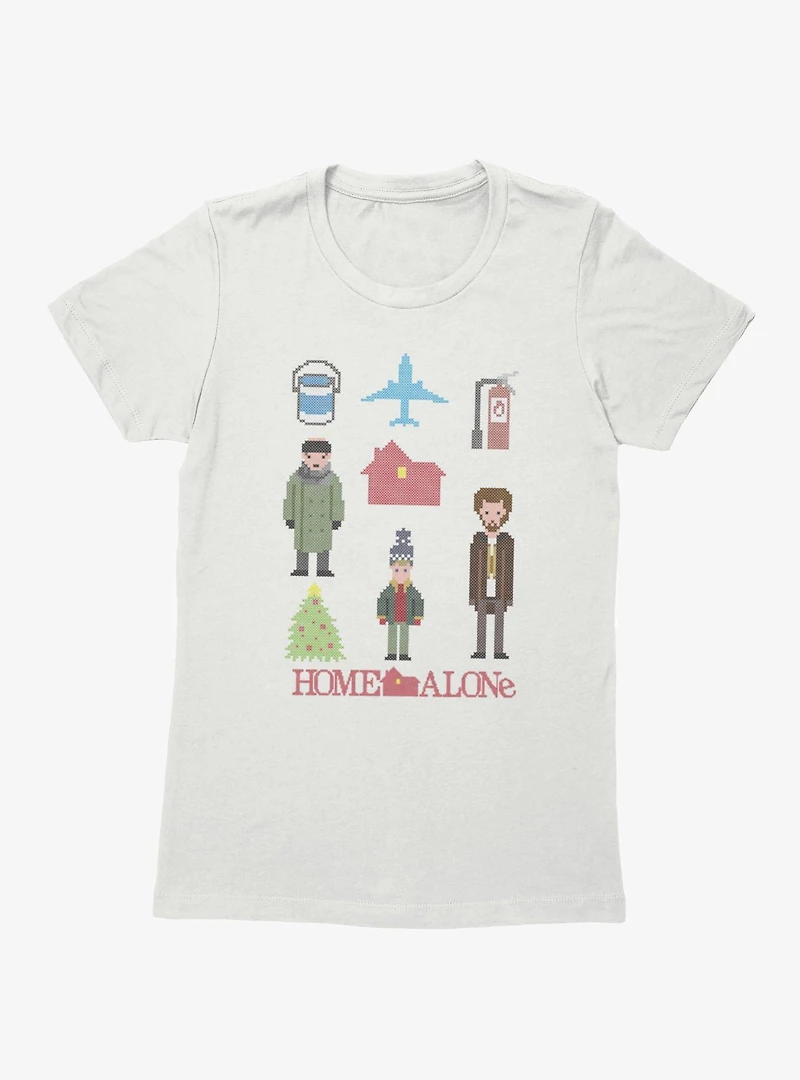 Home Alone Pixel Characters Womens T-Shirt