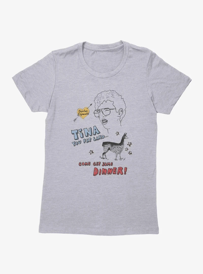 Napoleon Dynamite Tina Fat Lard Dinner Sketch Womens T-Shirt