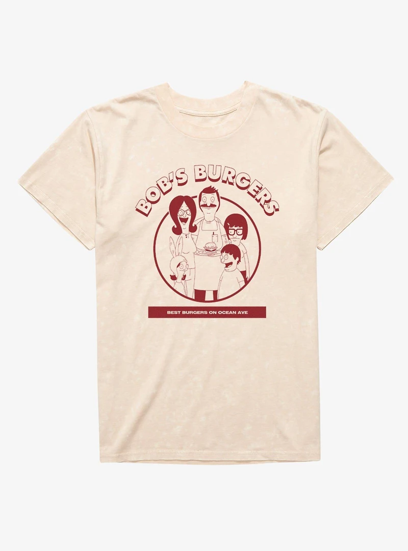 Bob's Burgers Best On Ocean Ave Mineral Wash T-Shirt