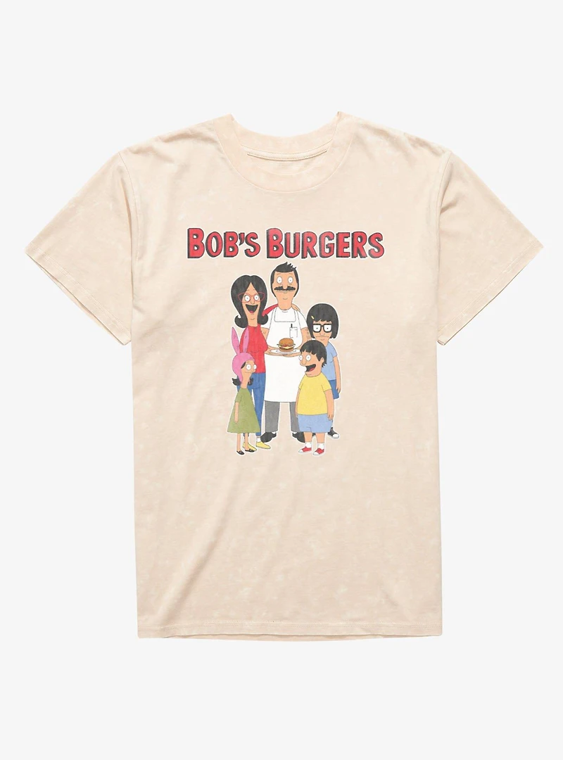 Bob's Burgers Happy Family Mineral Wash T-Shirt