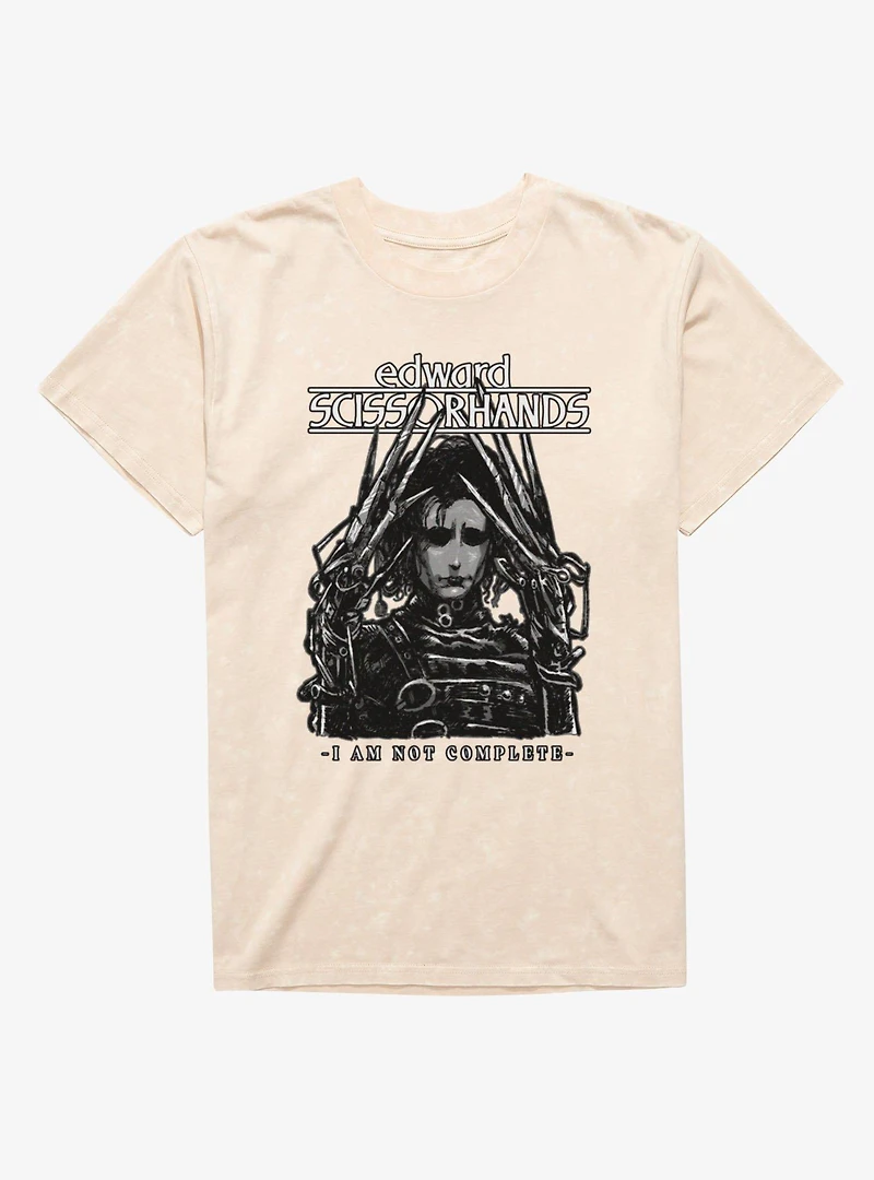 Edward Scissorhands I Am Not Complete Mineral Wash T-Shirt